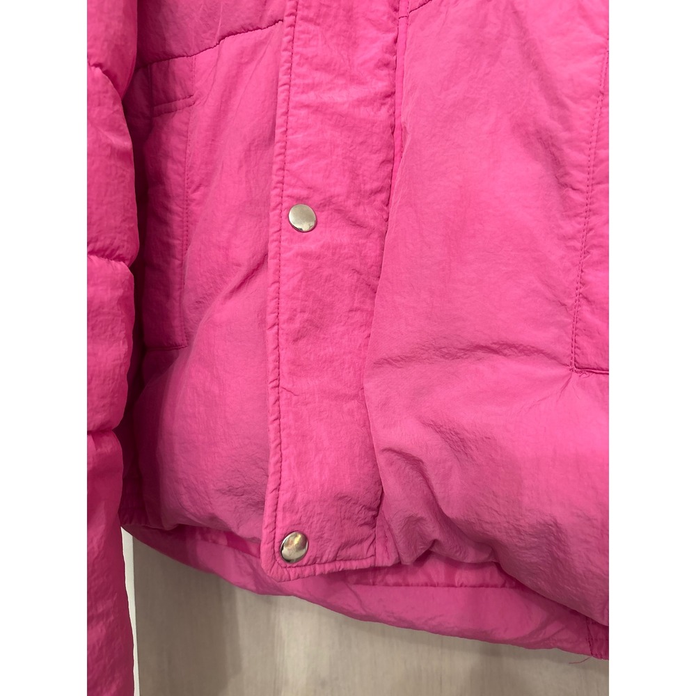 Free People Hot Shot Puffer Jacket Pink Cropped Quilted Zip Up Size Small - Picture 6 of 11